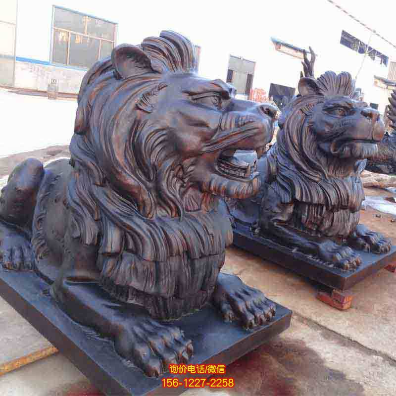 獅子雕塑-大型玻璃鋼仿真創(chuàng)意一對臥著的鎮(zhèn)宅獅子雕塑 獅子雕塑-大型玻璃鋼仿真創(chuàng)意一對臥著的鎮(zhèn)宅獅子雕塑